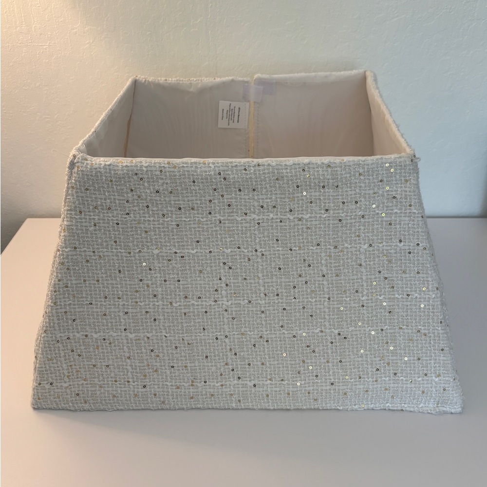 Sequin Tree Skirt - Cream/Beige Christmas Tree Base Cover